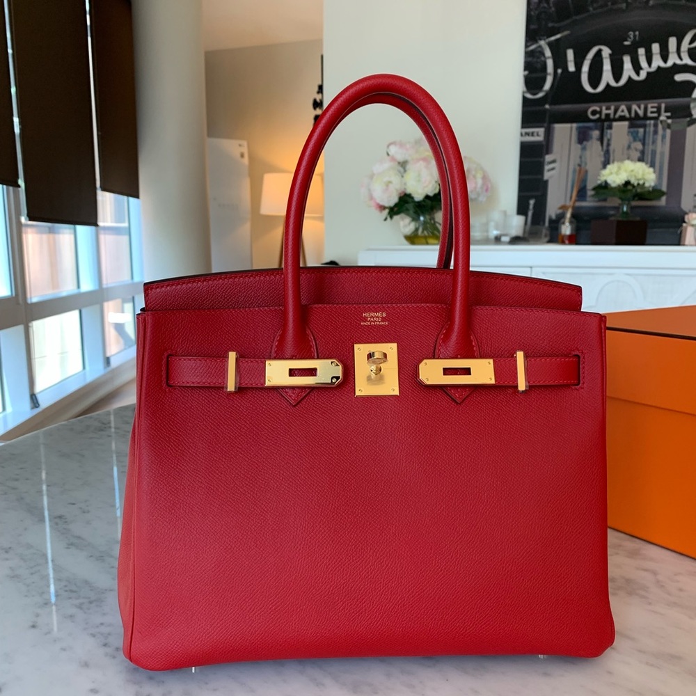❌SOLD ❤️Hermes Birkin 30 Rouge Casaque GHW Epsom